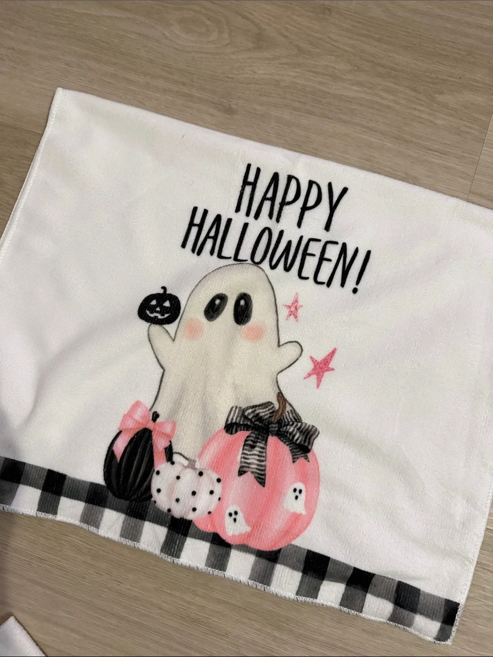 4 Halloween Kitchen Towel Set - Cute Ghost & Pumpkin Prints